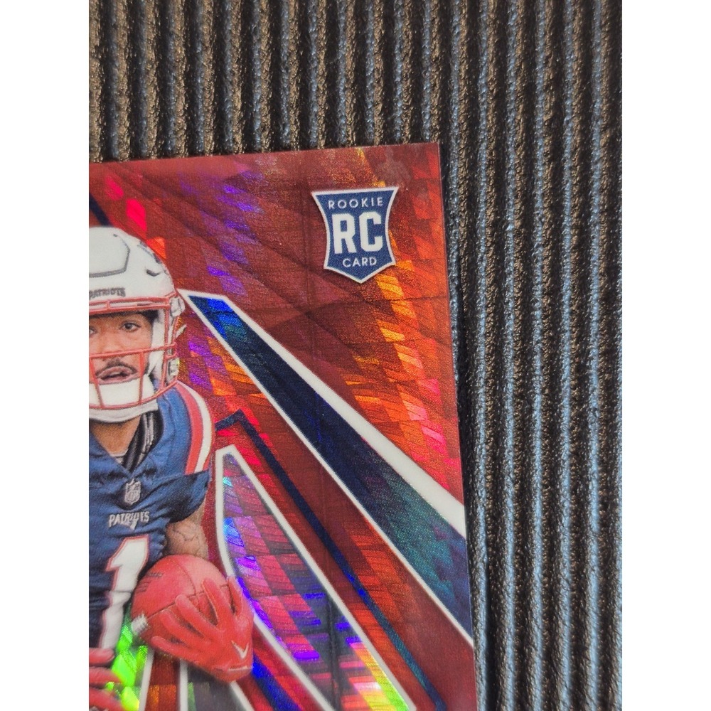 2024 Panini Phoenix Ja'Lynn Polk #190 Rookiew Red Hyper /140 (RC) Patriots‎ SP - Picture 5 of 7